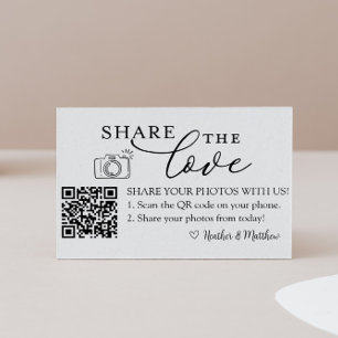 Teile die Liebe Fotoalbum QR-Code Begleitkarte