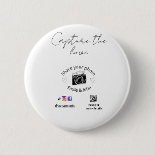 Teile die Liebe Hochzeit QR Paar Liebe Name Datum Button