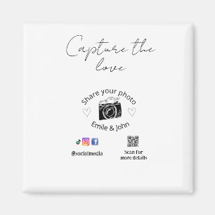 Teile die Liebe Hochzeit QR Paar Liebe Name Datum Magnet