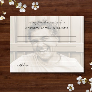 Teile Ein Erinnerungsfoto Für Die Beerdigung Postkarte