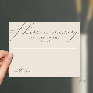 Teile eine Erinnerung Trauerfeier-Service-Karte Postkarte
