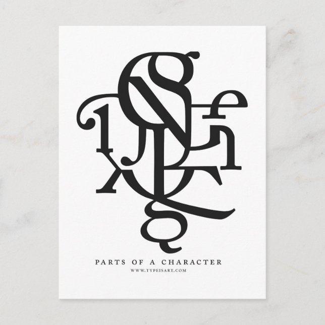 Teile einer Zeichenpostkarte Postkarte (Vorderseite)