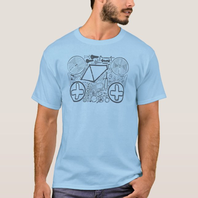 Teile eines Fahrrades T-Shirt (Vorderseite)
