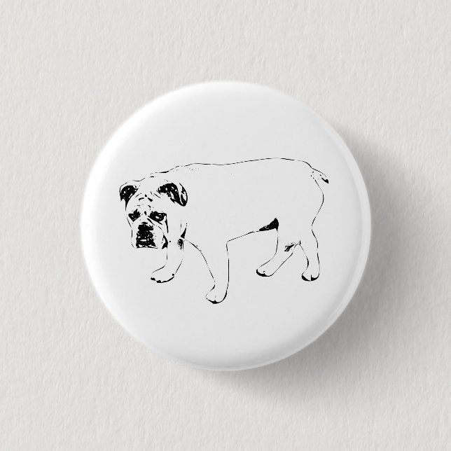 Teile Freude, Mutiger Hund Pin Button (Vorderseite)
