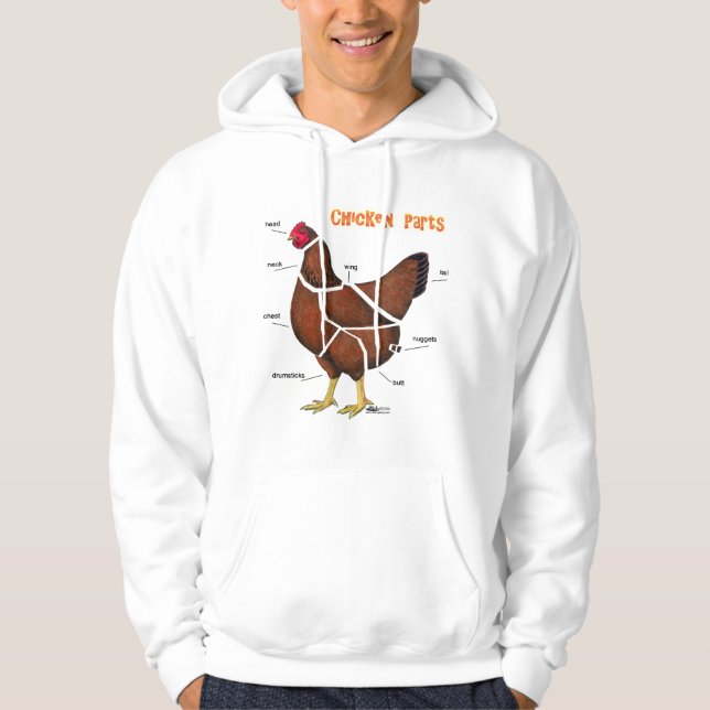 Teile für Hühner Hoodie (Vorderseite)