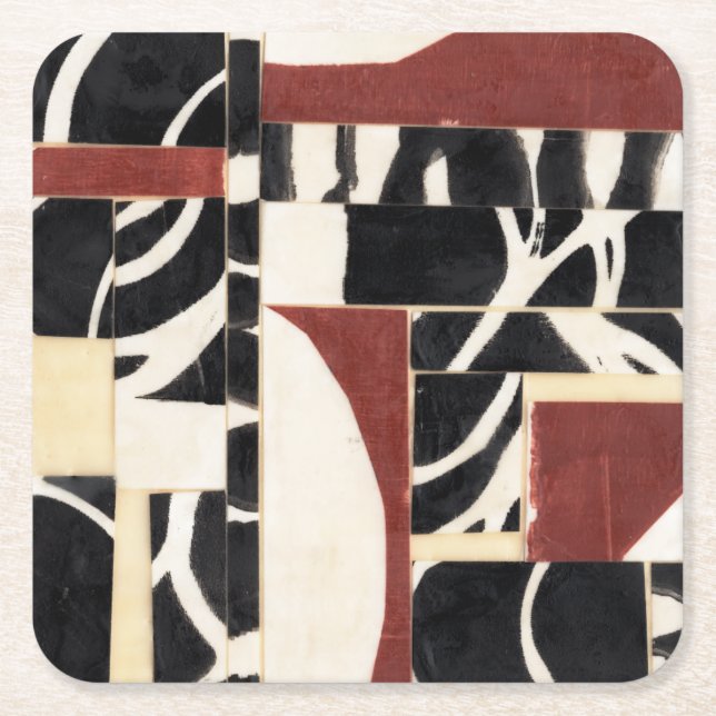 Teile I Rechteckiger Pappuntersetzer (Vorderseite)