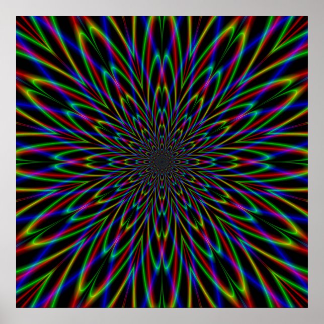 Teilen des Atom auf Schwarz Poster (Vorne)