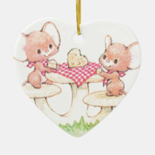 Teilen ist Fürsorge Frühlings-Sommer-Mäuse Keramikornament