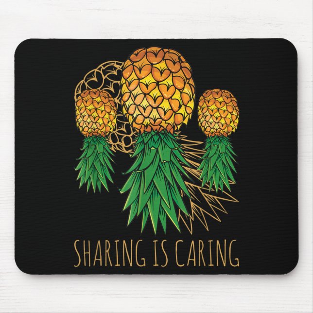 Teilen Ist Kümmern Ananas Hawaii Frucht Sommer Mousepad (Vorne)