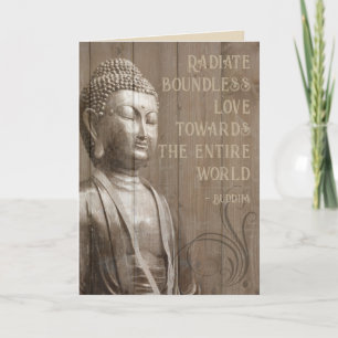 Teilen Sie das Buddhistische Wood Effect Buddha Zi Karte