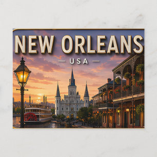 Teilen Sie den Charme von New Orleans Postkarte