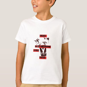 Teilen Sie die Liebe: Ein Glas Walentiner Friedens T-Shirt