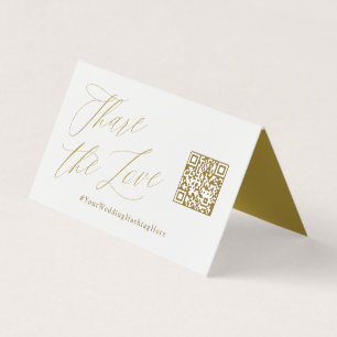 Teilen Sie die Liebe Gold Wedding QR Code Zent Car