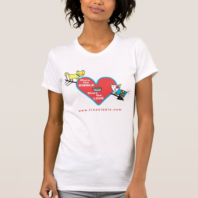 "Teilen Sie die Liebe-" T-Shirt (Vorderseite)