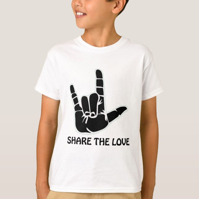 teilen Sie die Liebe T-Shirt (Vorderseite)