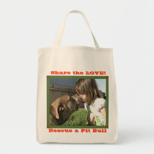 Teilen Sie die LIEBE! und retten Sie eine Pitbull Tragetasche
