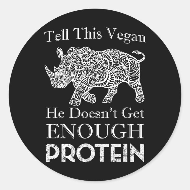 Teilen Sie diese Vegane ProteinVegane Bodybuilding Runder Aufkleber (Vorderseite)