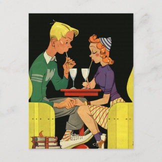 Teilen Sie einen Milchshake - Vintage Einladung