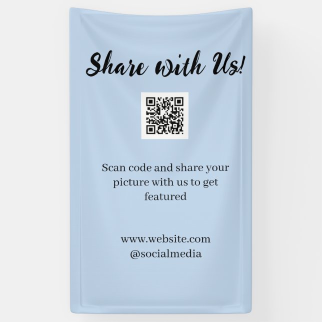 Teilen Sie Ihr Bild Scannen Sie den QR-Code, um de Banner (Vertikal)