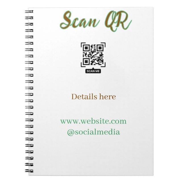 Teilen Sie Ihr Bild Scannen Sie den QR-Code, um We Notizblock (Vorderseite)