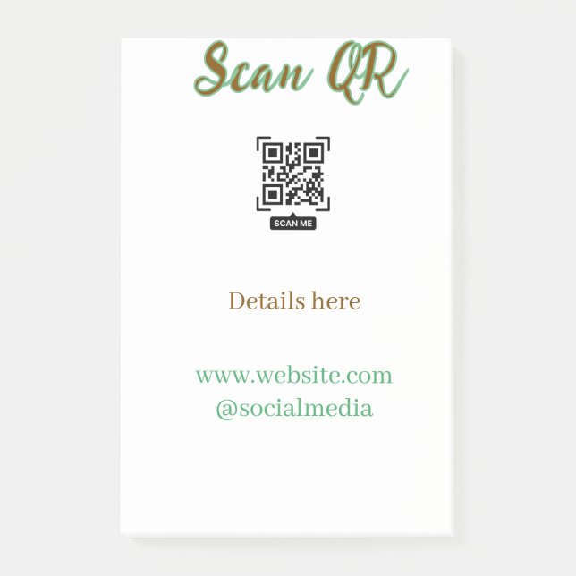 Teilen Sie Ihr Bild Scannen Sie den QR-Code, um We Post-it Klebezettel (Vorderseite)