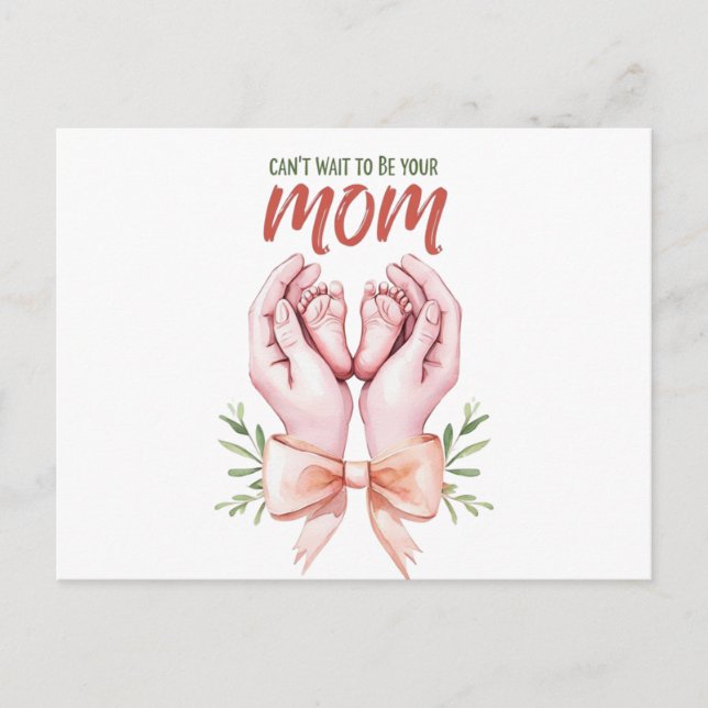 Teilen Sie Ihre freudigen Neuigkeiten auf die süße Postkarte (Vorderseite)