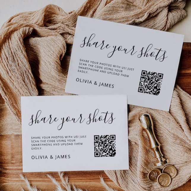 Teilen Sie Ihre QR-Codekarte mit Ihren Shots, fang (Share Your Shots QR Code Card, Capture The Love)