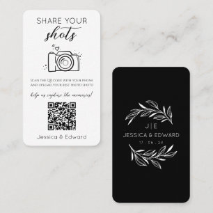 Teilen Sie Ihren Shots unvergessliche QR Code Blac Platzkarte