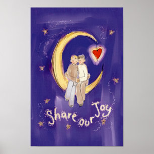 Teilen Sie unsere Freudenräuber auf dem Mond Poster