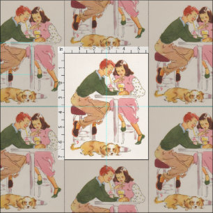 Teilen Soda-des Vintagen Retro Gewebe-Druckes Stoff