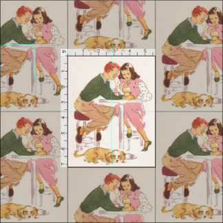 Teilen Soda-des Vintagen Retro Gewebe-Druckes Stoff