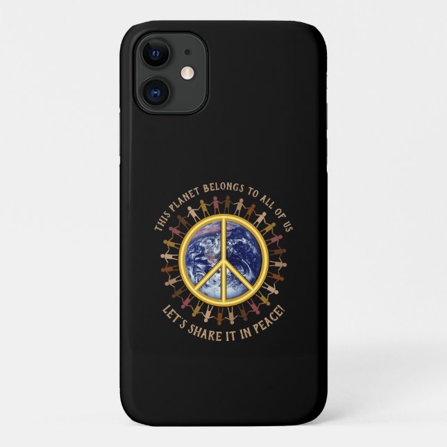 Teilen wir diesen Planeten in Frieden ☮ Case-Mate iPhone Hülle (Rückseite)