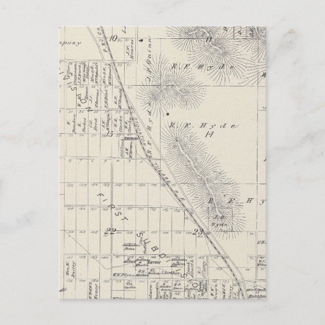 Teilgebiete Pioneer Land Co Postkarte (Vorderseite)