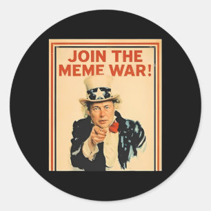 Teilnahme am Meme War Trump Runder Aufkleber