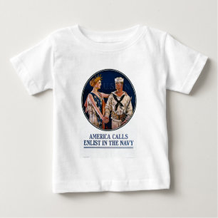 Teilnahme an der US-Marine - Propaganda des Vintag Baby T-shirt