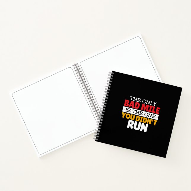 Teilnehmer - Funny Bad Mile Running Zitat Notizbuch (Innenseite)