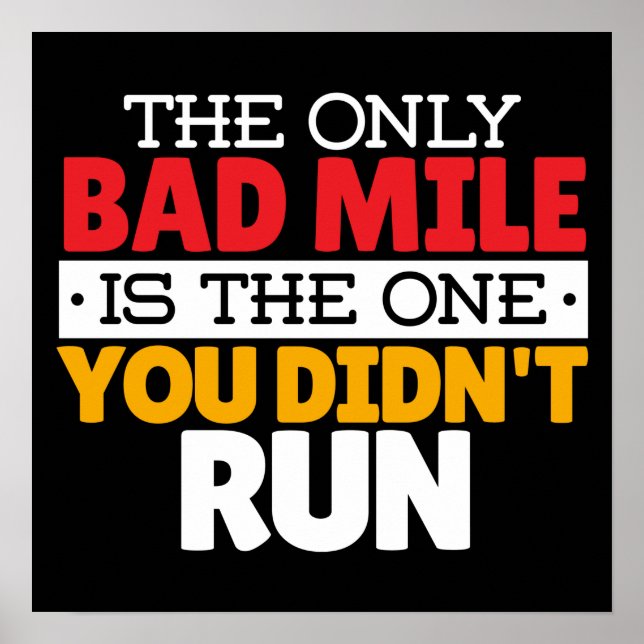 Teilnehmer - Funny Bad Mile Running Zitat Poster (Vorne)