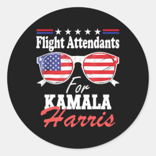 Teilnehmer für Kamala Harris 2024 für den Präsiden Runder Aufkleber