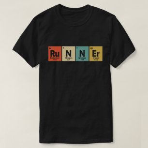 Teilnehmer Periodic Table Marathon Runners Science T-Shirt