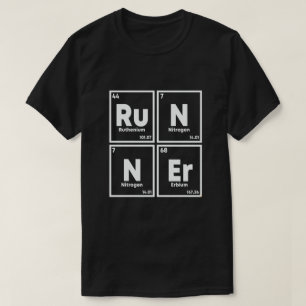 Teilnehmer Periodic Table Marathon Runners Science T-Shirt