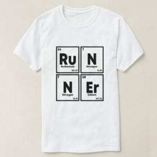 Teilnehmer Periodic Table Marathon Runners Science T-Shirt