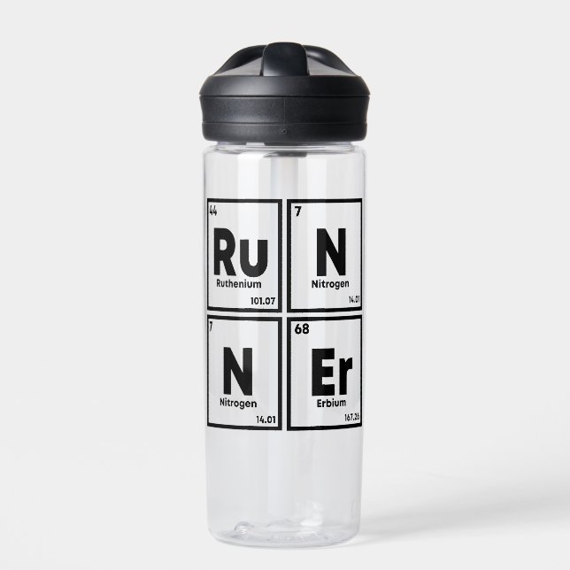 Teilnehmer Periodic Table Marathon Runners Science Trinkflasche (Vorderseite)