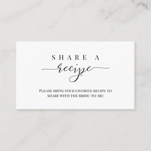 Teilt eine Rezept-Abschlusskarte Begleitkarte (Vorderseite)