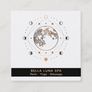 *~* teilt heiliger Geometrie-Mond UniversumShaman Quadratische Visitenkarte