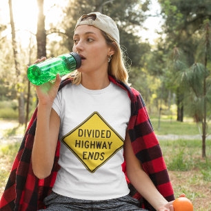 Teilte Autobahn endet Zeichen T-Shirt