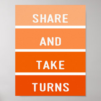 Teilung und Abnahme von Paint Chip Poster