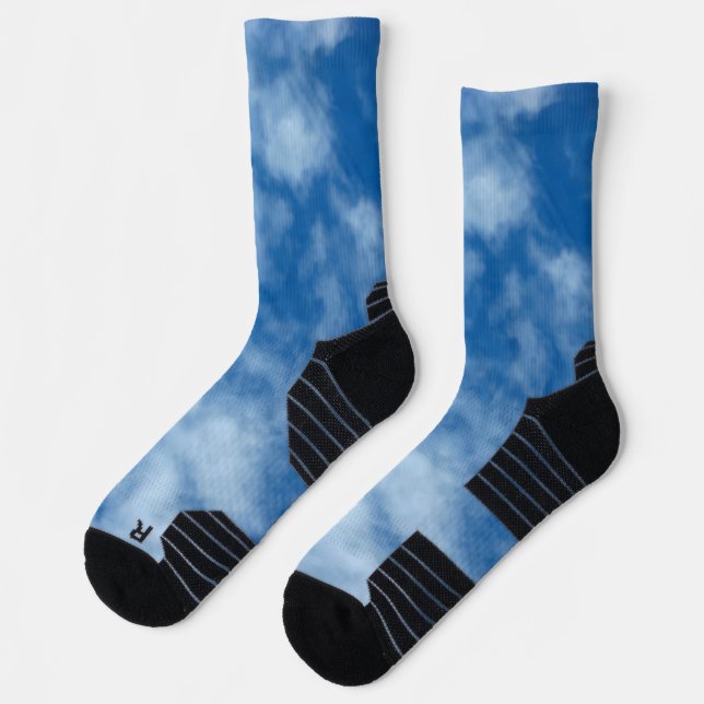 Teilweise Cloudy Blue Sky Nature Fotografy Socken (Links)