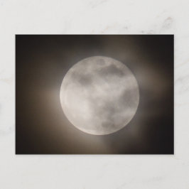 Teilweise wolkiger Vollmond, Ohio Postkarte