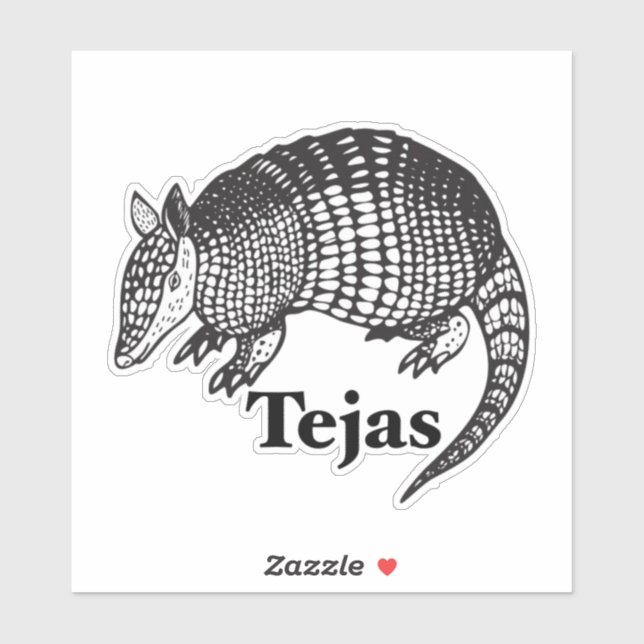 Tejas Armadillo Sticker (Blatt)