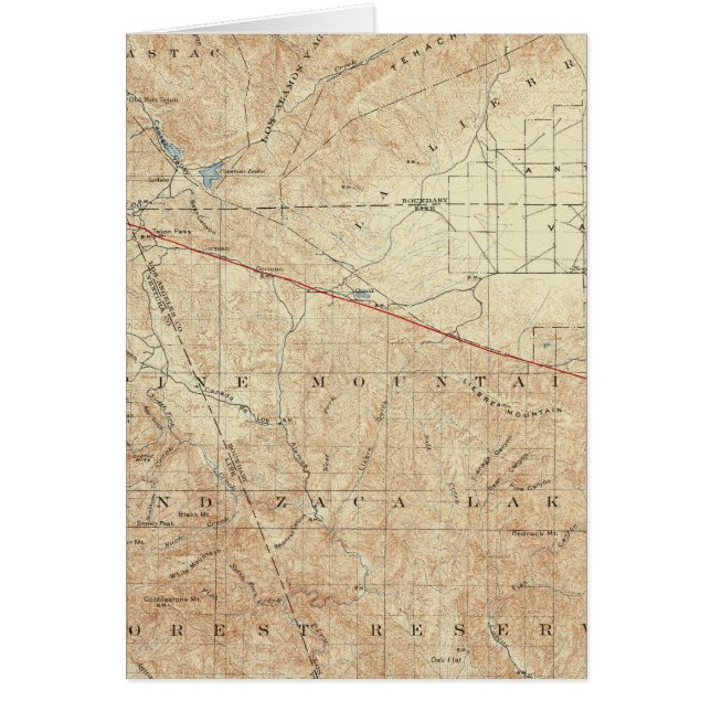 Tejon quadrangline zeigt San Andreas Rift (Vorne)